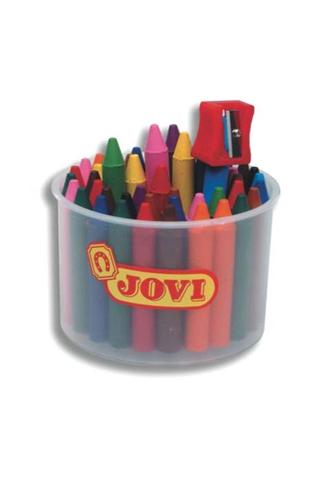 Jovi 60 Adet Pastel Mum Boya 12 Renk ve Kalemtıraş
