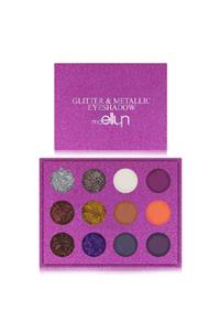 Mcellyn Glitter Metallic Mor Göz Farı 12 li