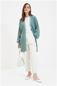 Trendyol Modest Mint Düğme Detaylı V Yaka Triko Hırka TCTAW22HI0399