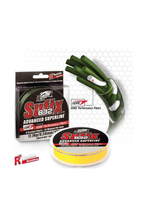 SUFIX 832 Advanced Superline İp Olta Misinası Hİ-İS YELLOW 0.18MM / 12KG / 120MT