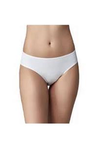 QEN 904 Kadın Beyaz Bambu Iz Yapmaz 3'lü Slip