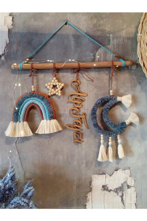 T&T MARPESİA CONCEPT Makrome Gökkuşağı Duvar Dekoru