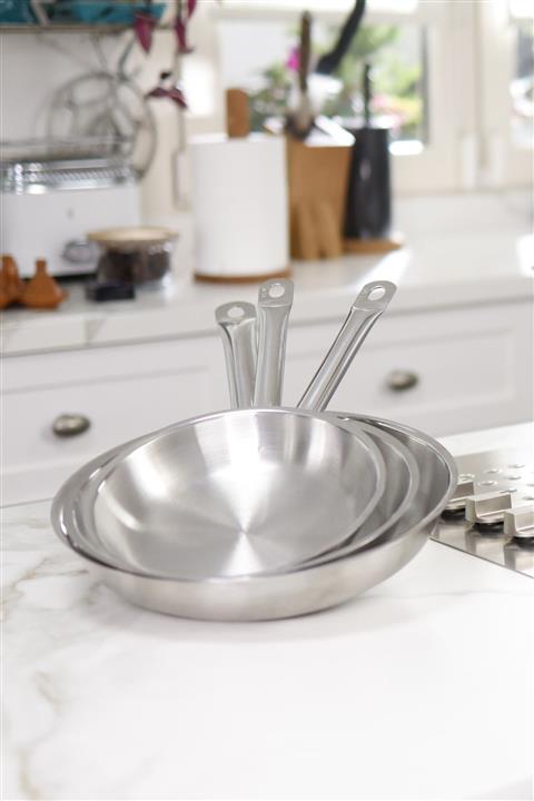 Refikadan Ömürlük Serisi Paslanmaz Çelik 3 Parça Tava Seti