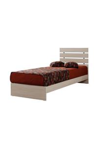 PASİFİC HOME Huga Tek Kişilik Ahşap Karyola Meşe 90lk / 90*200 Başlıklı Karyola / Genç Odası Karyola