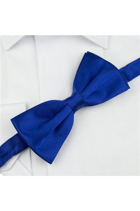 Gaffy Koyu Saks Mavi Saten Papyon