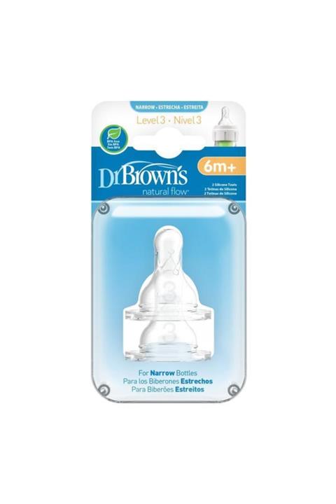 dr brown 's Dar Ağız 3.evre 2li Silikon Biberon Emziği