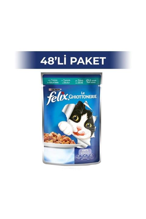 FELIX Ton Balıklı Kedi Yaş Maması 100 Gr 48 Adet