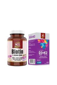 NCS Biotin Çinko B12 2500 Mcg 120 Tablet ve Vitamin D3 K2 20ml