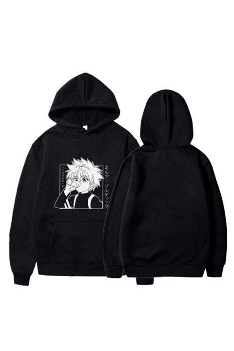 Ars Unisex Anime Hunter X Hunter : Killua Oversize Siyah Sweatshirt