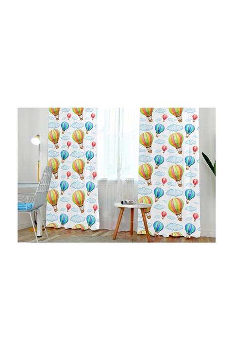 HOMESSA Balonlu 140x260 Çocuk Odası Fon Perde