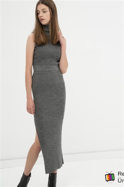 Koton Kadın Gri Etek 7KAK92864HT