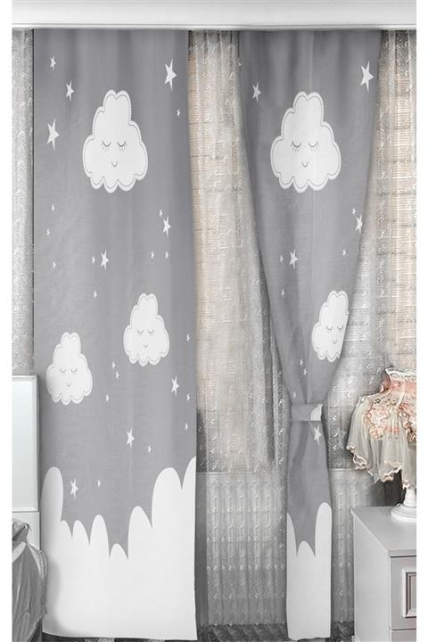 Bebişim Halı Bebişim Bulutlu Bh2378 140x275 Çocuk Odası Fon Perde