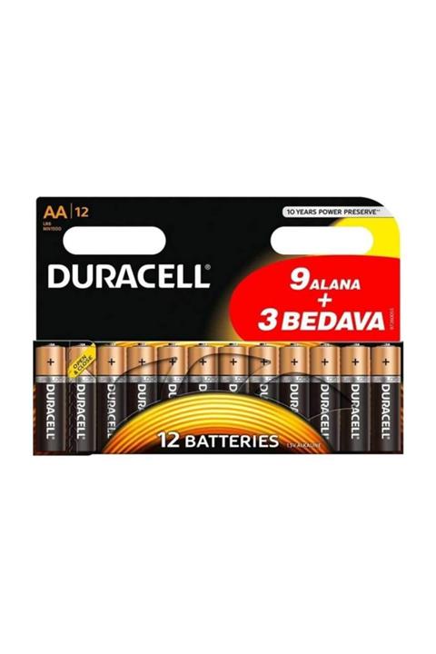 Duracell AA Kalem Pil 9+3