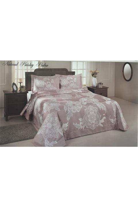 Özdilek Naturel Yatak Örtüsü Paisley Pudra