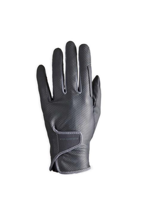 DOGASTR Binicilik Eldiveni - Kadın - Siyah - 500 Fouganza