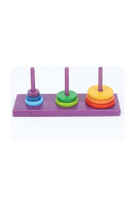 Bala ahşap oyuncak Ahşap Hanoi Kulesi Oyunu