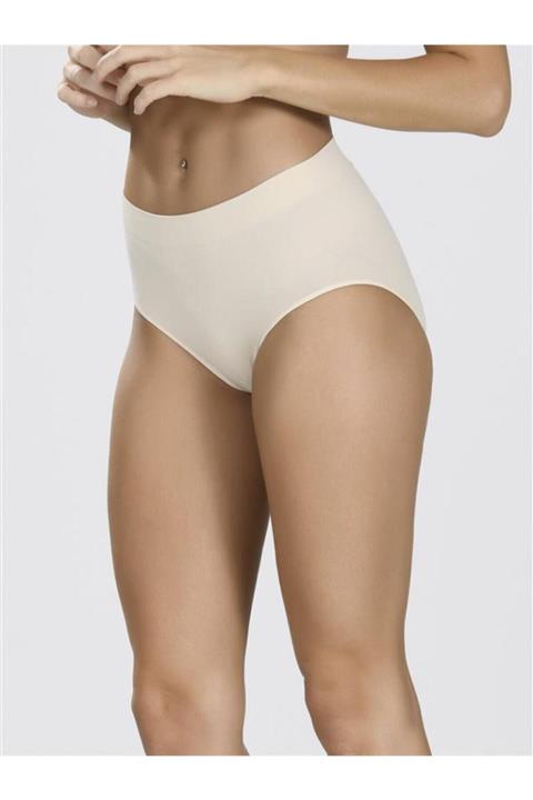 TEKTEN Nbb Kadın Bej Dikişsiz Esnek Slip Külot