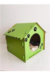 GÇM Kedi Evi - Ahşap Dekoratif - Kedi Kulübesi - Barınak - Yuva