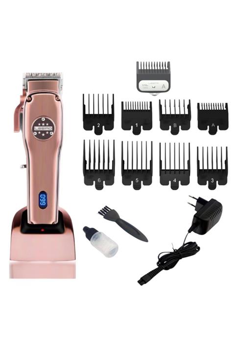 Lesima Lion Serisi Professional Tıraş Makinesi 0.5 Tarak ve 8 Farklı Kesim Tarağı Standlı