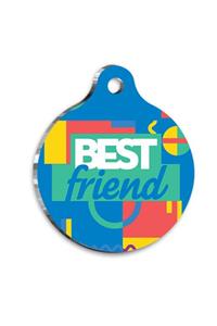 altın pati Mavi Best Friend Pet Tag