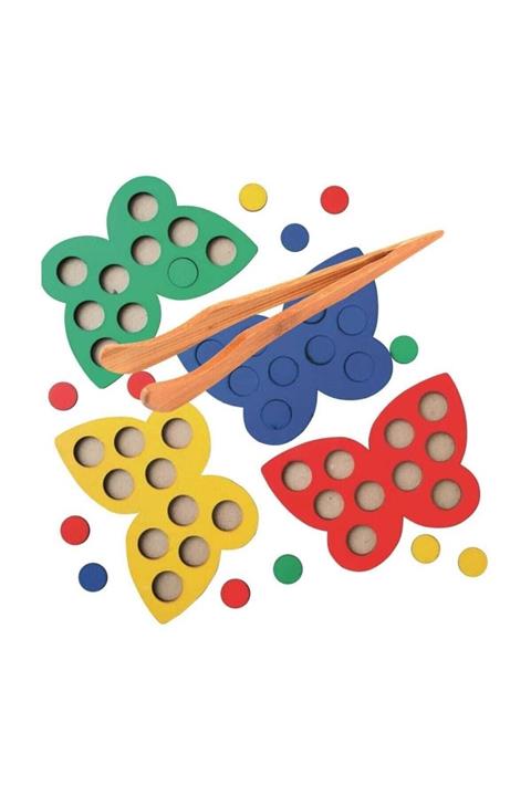 Pramigo Ahşap Mozaik Oyunu Kelebekler - Strateji Ve Mantık Oyunu