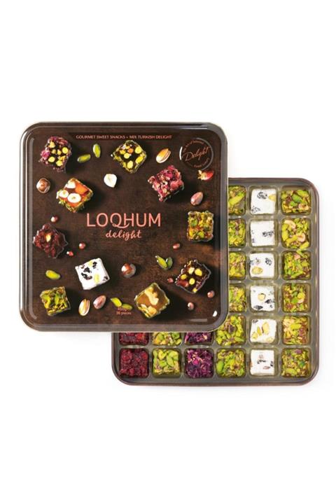 LOQHUM Karışık Kuruyemişli Premium Metal Kutu Lokum 600gr