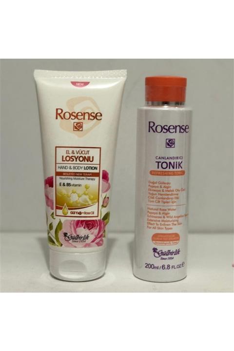 Rosense El Ve Vücut Losyonu 200 ml  Canlandırıcı Tonik 200 ml Hediye