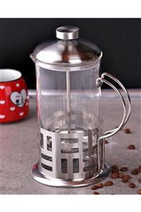 Modaxstore Miraç Cam Metal Saplı French Press 600 ml