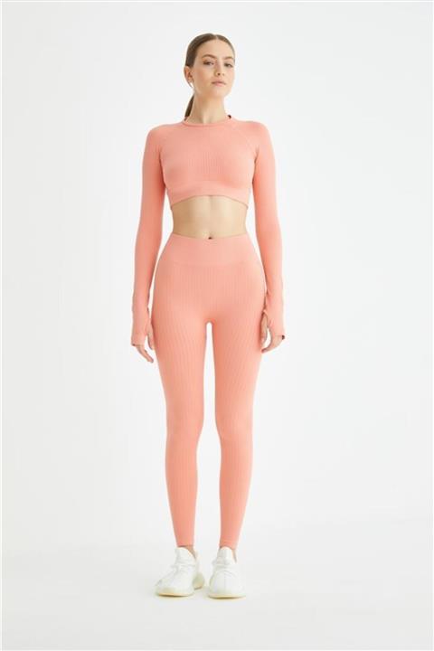 Seamlesstance Kadın Pembe Heartbeat Dikişsiz Fitilli Tayt