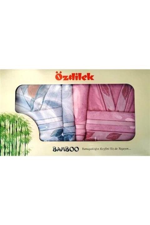 Özdilek Aile Bornoz Seti Julina Pembe/mint