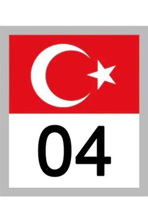 Apex 04 Ağrı Türk Bayrağı Ve Plaka Kodu Ön Cam Sticker Yapıştırma