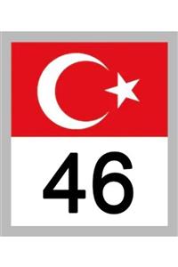 Apex 46 Kahramanmaraş Türk Bayrağı Ve Plaka Kodu Ön Cam Sticker