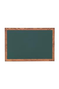 Chalky 100x150 cm Kara Tahta Ahşap Çerçeveli - Tebeşir Yazı Tahtası - Yeşil