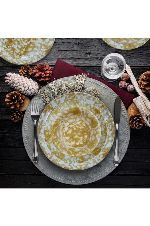 Arna Porselen Artistic El Dekoru  Yemek Takımı  24 Parça 6 Kişilik