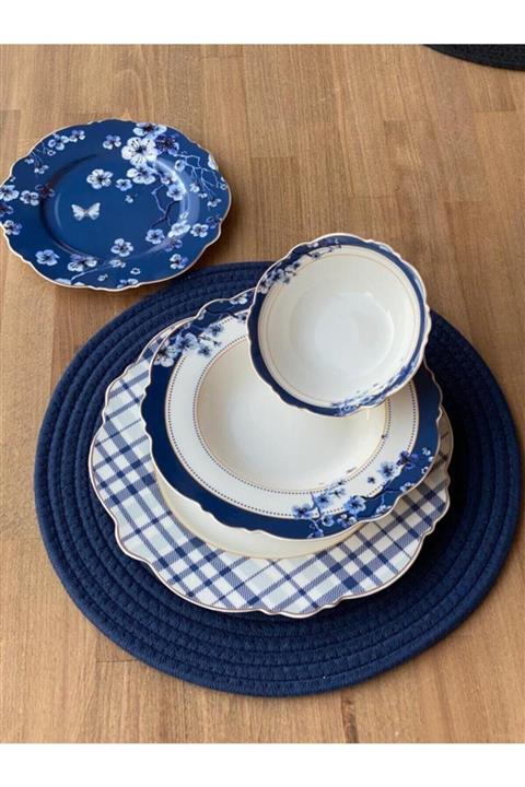 ROSSEV Decoline Yemek Takımı Spring 24 Parça 6 Kişilik