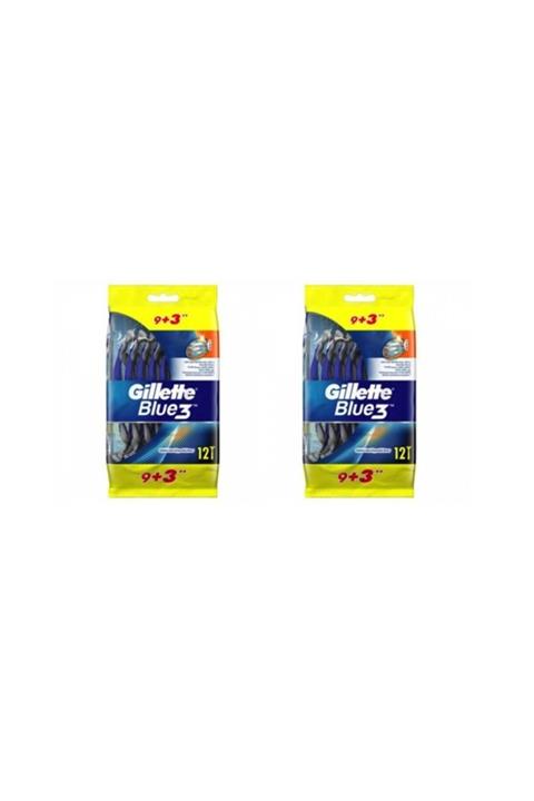 Gillette 2 Adet Blue3 Kullan At Tıraş Bıçağı 12 Li