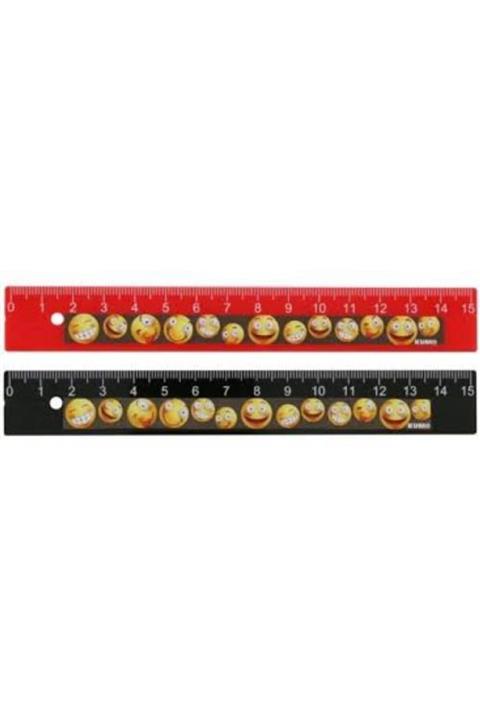 Kum 15 cm Emoji Cetvel