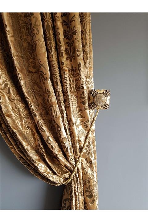 DİNÇ TİCARET Perde Aksesuarı Polyester Renso Altın Rengi