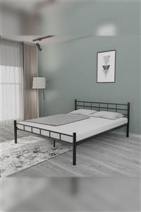 EVGER HOME K70 Siyah Metal Karyola Çift Kişilik (150x200 Cm) Yataksız