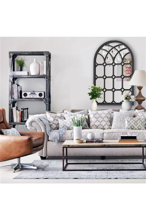 Liar Dekor Liar Pencere Ayna - Lpa-02 - (Antrasit Gri)