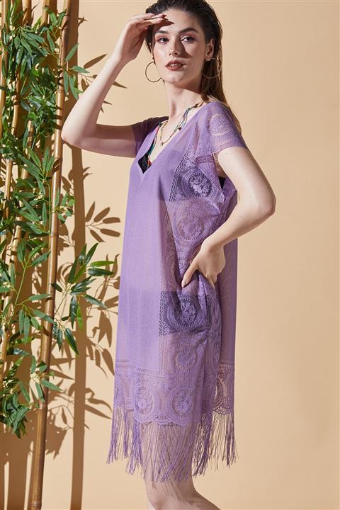 MODAFABRİK Diana Mor Plaj Elbisesi