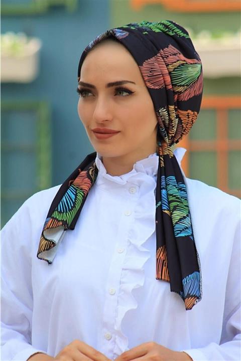 R&S modibone Tasarım Hazır Bone Siyah Batik Desen