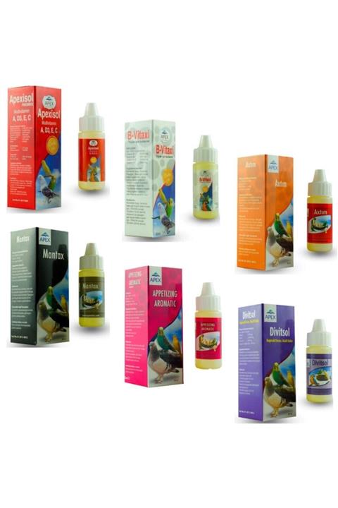 Markayolu Apex Kuşlar Için Genel Vitamin Sağlık Seti 6 Parça