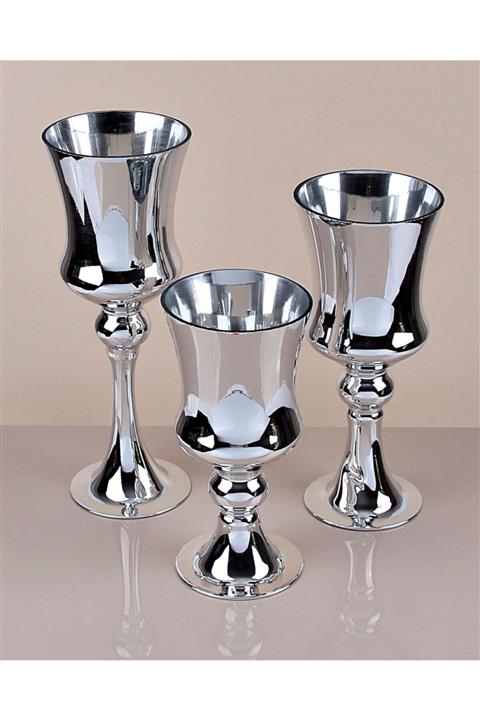 Sever Dekoratif 3 Lü Şamdan