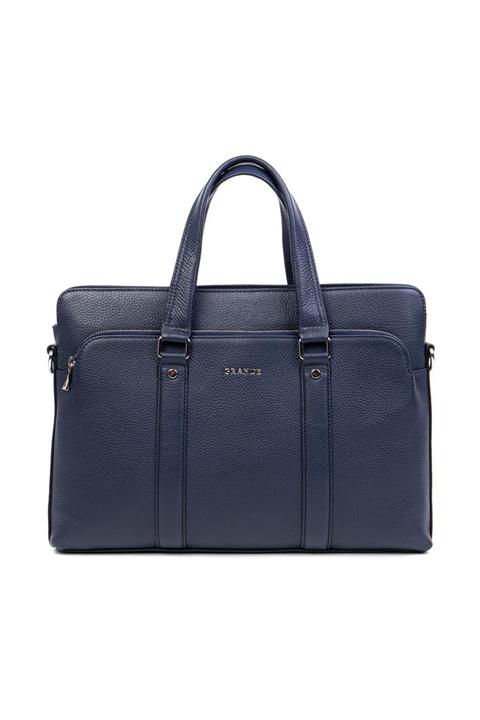 Grande 9002 Deri Evrak Çantası Lacivert