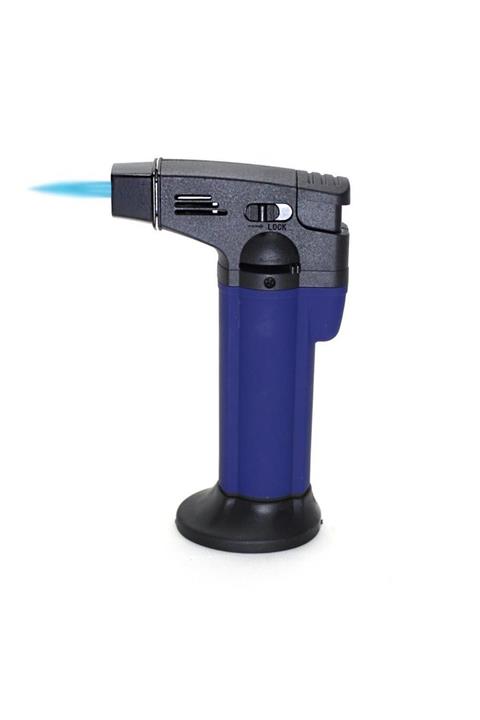 ANGELO Jet Alev Puro Masa Çakmağı Isı Tabancası Mavi