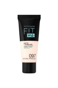 Maybelline New York Fit Me Matte+poreless Fondöten 97 Natural Porcelain 30 ml 3600531549374