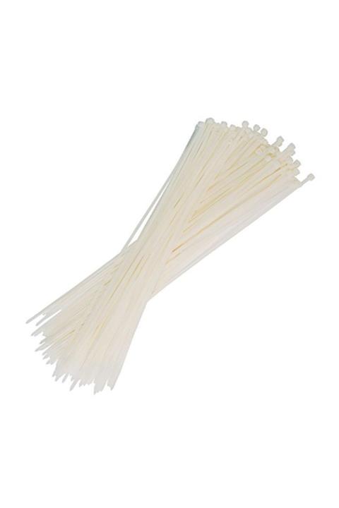 Hırdavat Beyaz Klips Kablo Bağı Cırt Kelepçe 3.6x280 mm