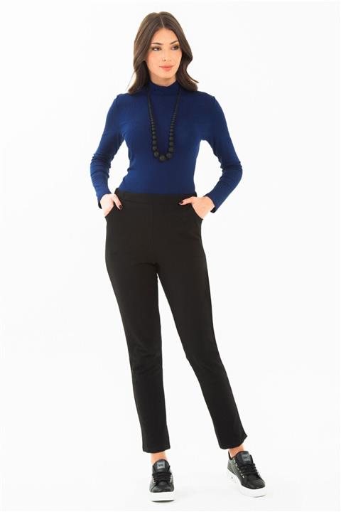 TOLGA SARAÇOĞLU 30019 Beli Lastikli Örme Pantolon