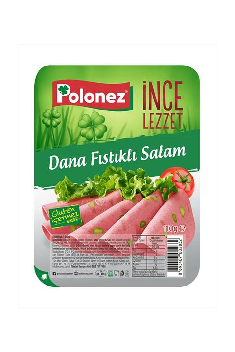 Polonez Salam Etli Fıstıklı Dil 110 gr